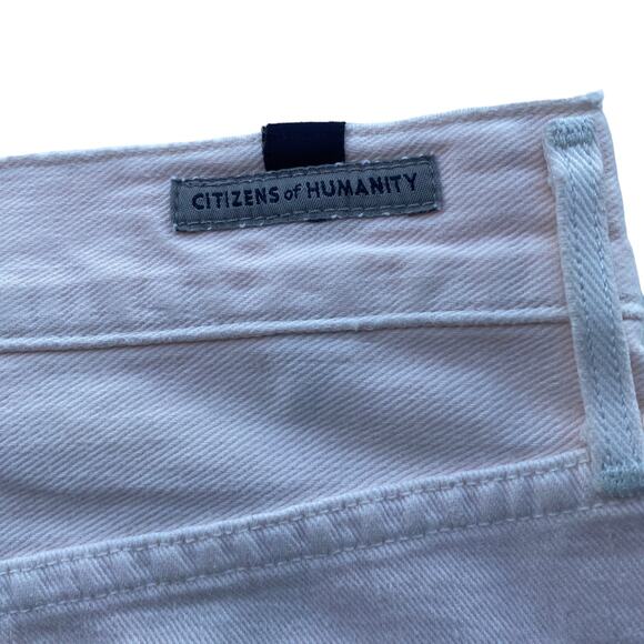 New Citizens of Humanity by Jerome Dahan Pink Cut Off Hem Denim Mini Skirt 25 - Picture 9 of 13